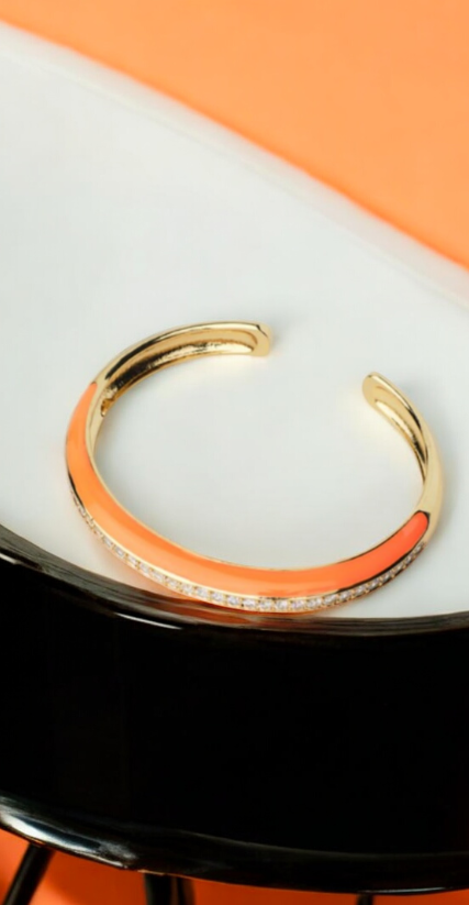 Orange colored bracelet