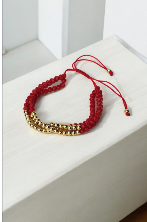 Red and Gold Bracelet