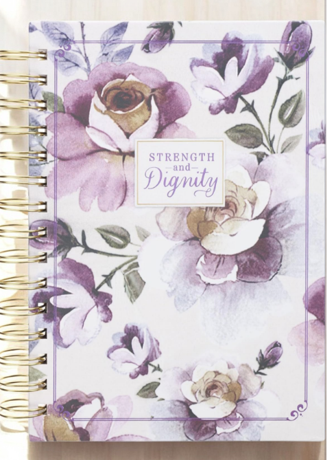 Purple Floral Journal with Bible Quote and Coffee Mug 💐 🟣