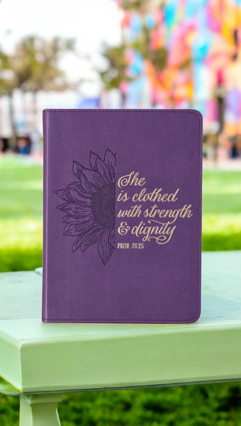 Sunflower Journal and Coffee Mug with Bible Quotes