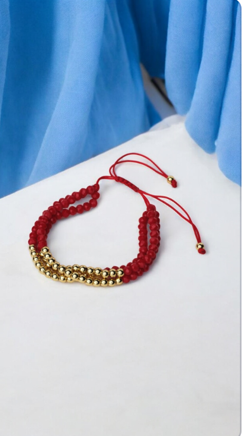 Red and Gold Bracelet