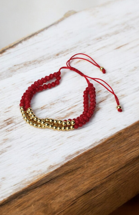 Red and Gold Bracelet