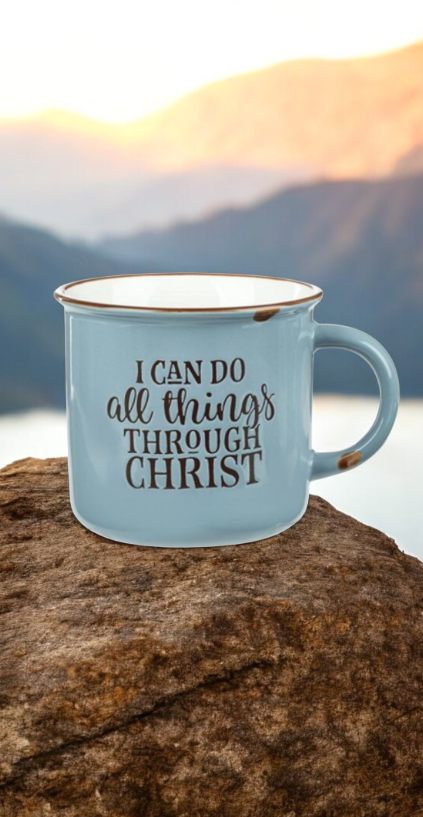 Taza con cita Bíblica "Filipenses 4:13"