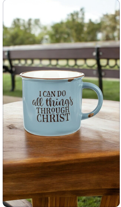 Taza con cita Bíblica "Filipenses 4:13"