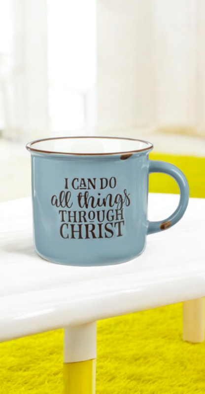 Taza con cita Bíblica "Filipenses 4:13"