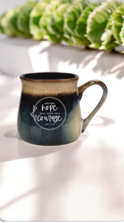 Mug with Biblical quote in Job 11:8