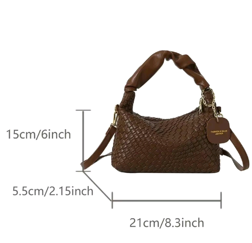 Elegant Brown Fabric Bag