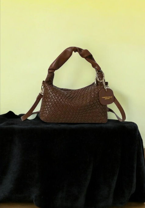 Elegant Brown Fabric Bag