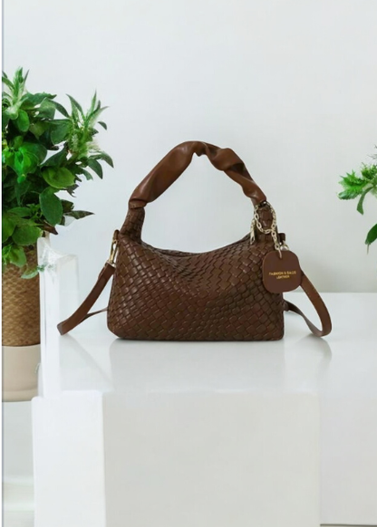 Elegant Brown Fabric Bag