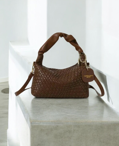 Elegant Brown Fabric Bag