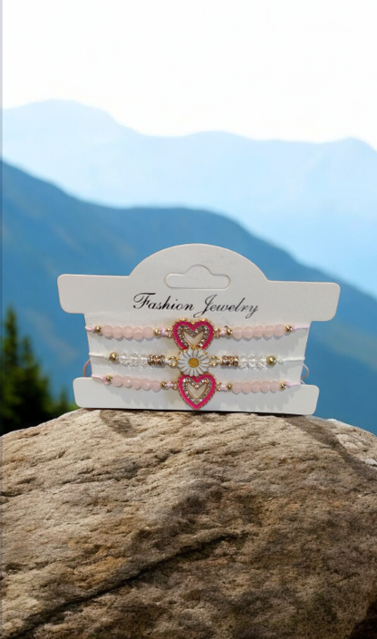 Set de pulseras corazón Rosa🩷