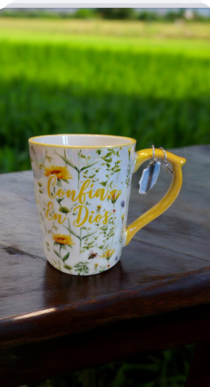 Taza para café con cita biblica