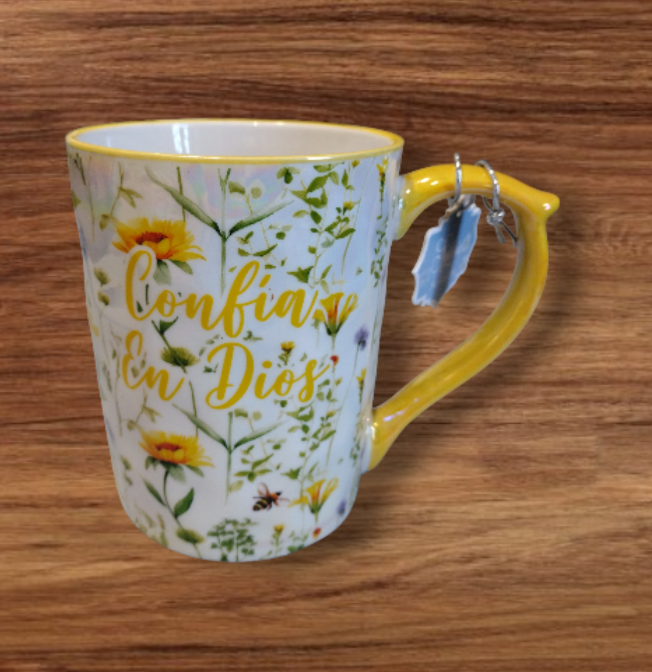 Taza para café con cita biblica